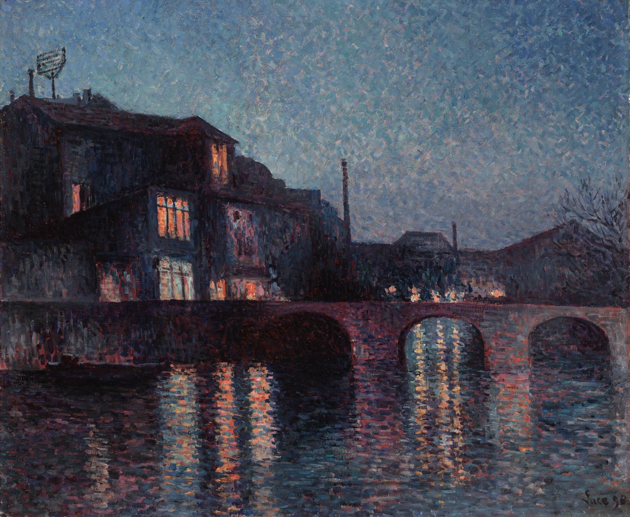 Sambre-joki Charleroissa, 1896 tekijältä Maximilien Luce