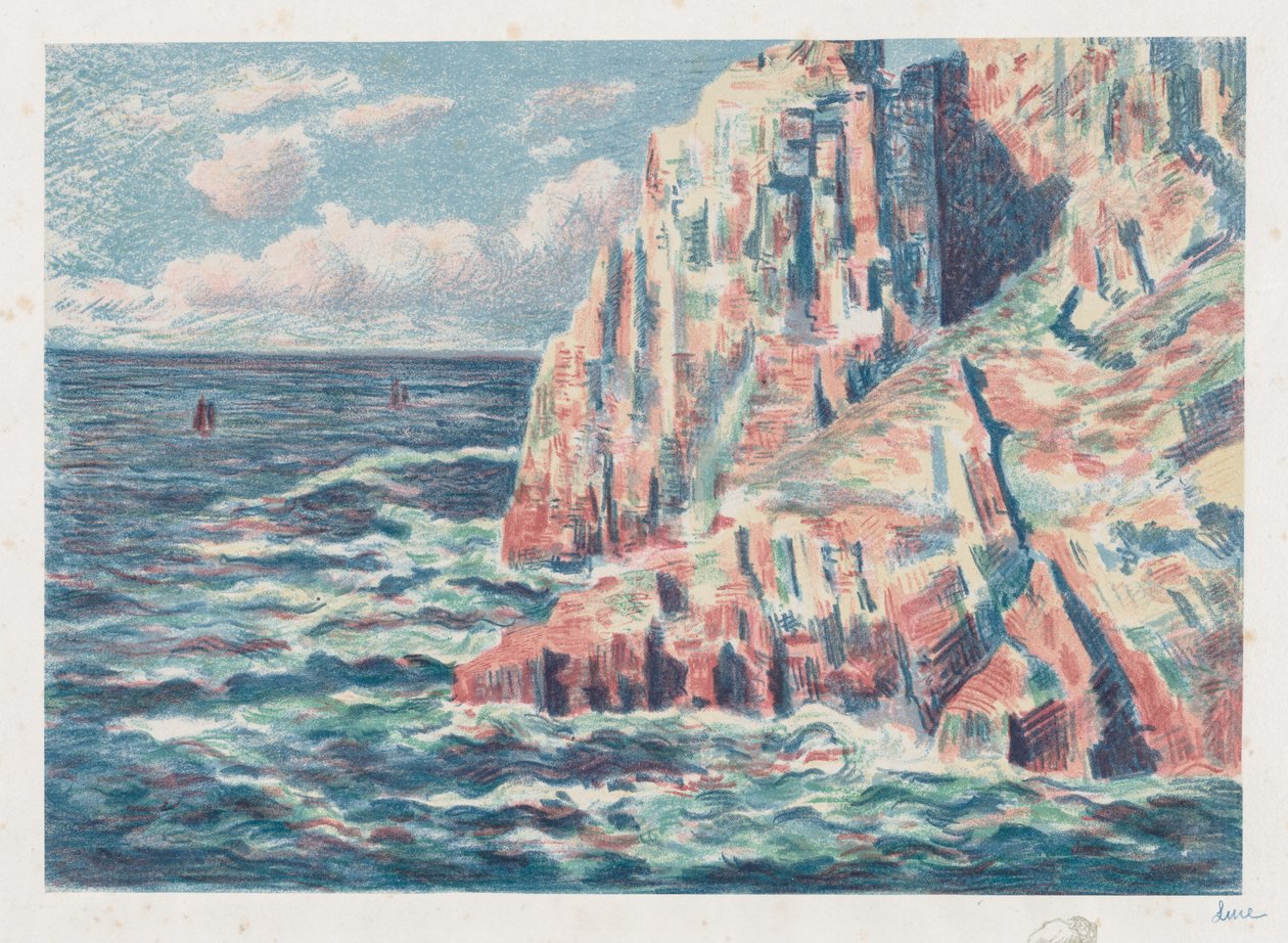 Meri Camaretissa, Punaiset kalliot tekijältä Maximilien Luce