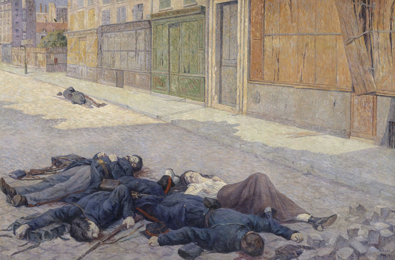 Pariisilainen katu toukokuussa 1871 tekijältä Maximilien Luce