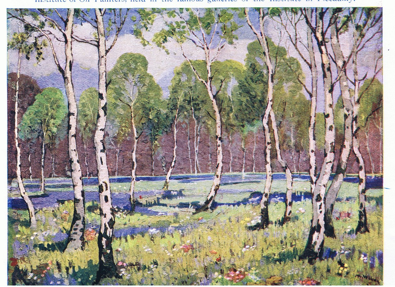 Spring Woodland (väri litho) tekijältä May Wilson Preston