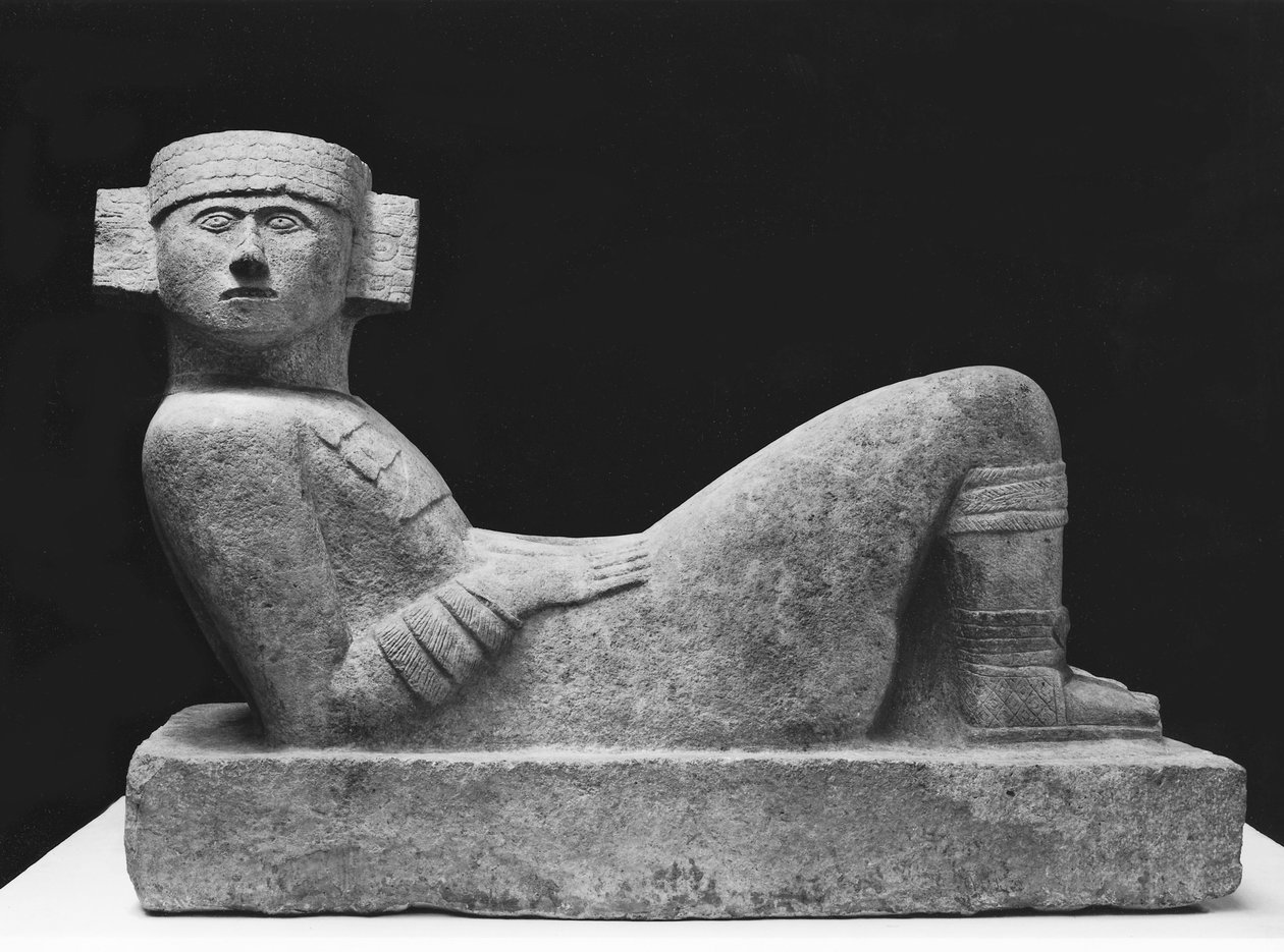 Chac-Mool, Chichen-Itzasta, Yucatanista, noin 987-1185 eKr. (kalkkikivi) tekijältä Mayan