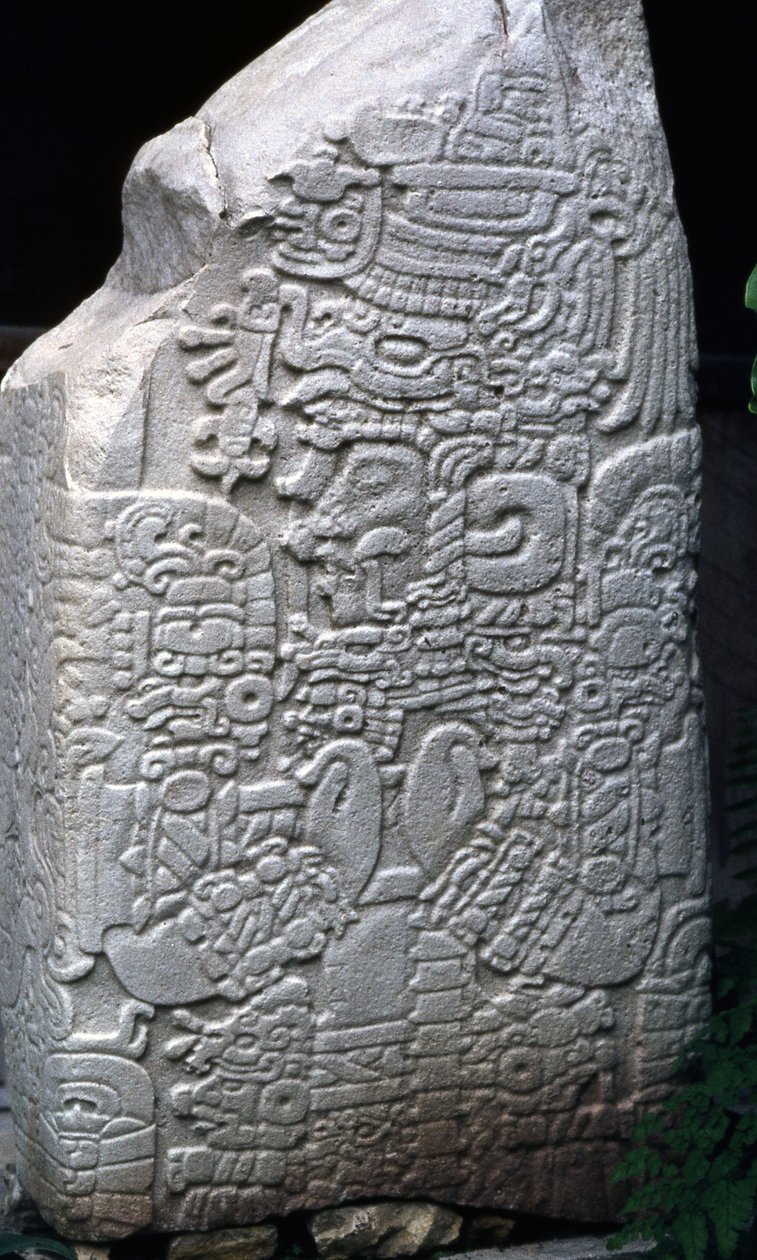 Tikal Stela 2, varhainen klassikkokausi 300-600 jKr tekijältä Mayan