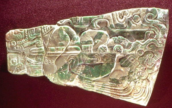 Pappia esittävä laatta (jade) tekijältä Mayan