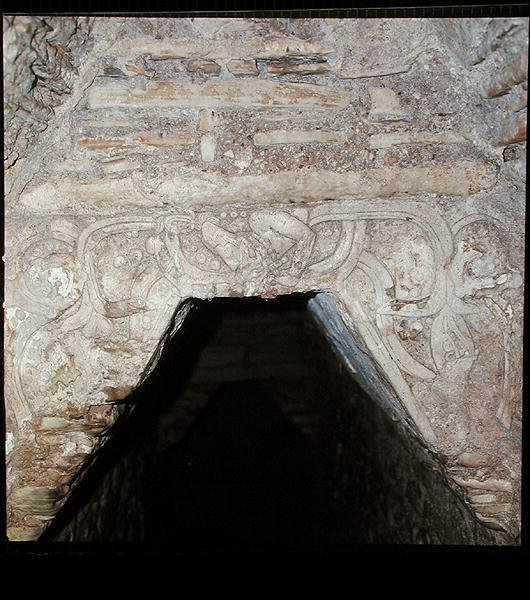 Kaiverrus palatsin kellarista, myöhäisklassinen Maya (kuva) tekijältä Mayan Mayan