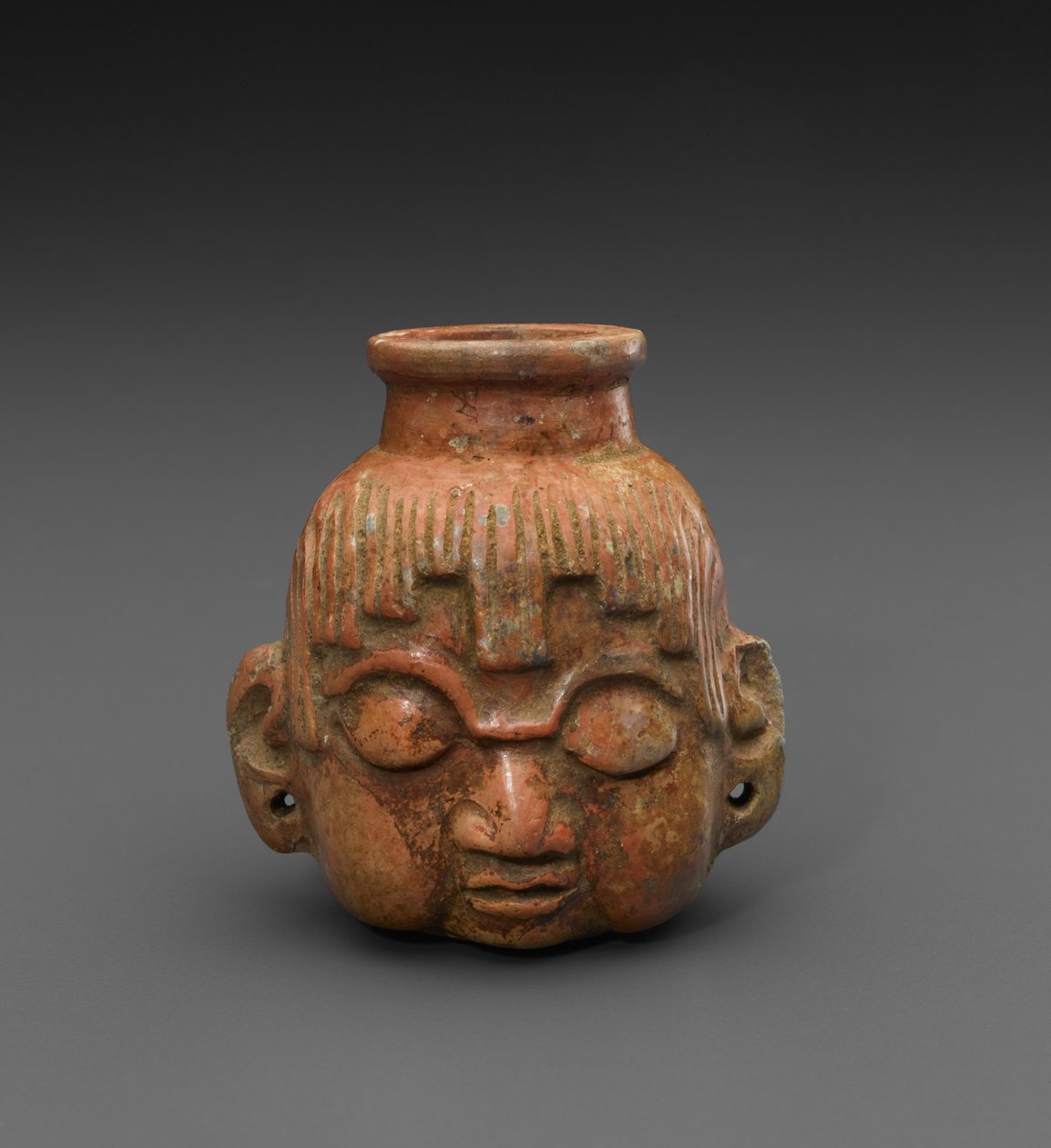 Effigy Head Flask, 600-900 AD (keraaminen) tekijältä Mayan Mayan