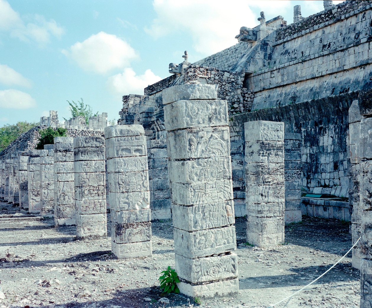 Esikolumbialainen sivilisaatio: näkymä Chichen Itzan paikalle Yucatanin alueella. Mayojen sivilisaatio, klassinen aika ja mayojen renessanssi, 750-1200 jKr. Meksiko tekijältä Mayan Mayan
