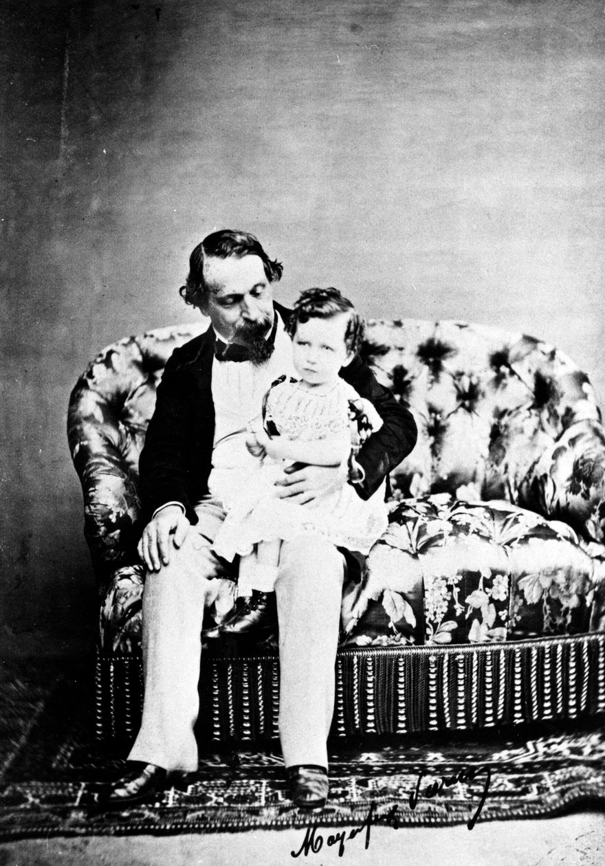 Keisari Napoleon III prinssi keisarillisen kanssa, noin 1860 tekijältä Mayer and Pierson