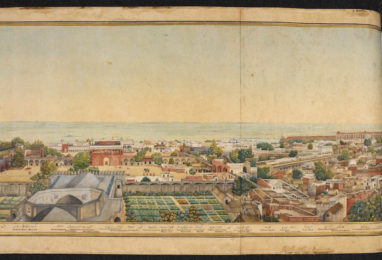 Osio Delhin panoraamasta tekijältä Mazar or Mazhar Ali Khan
