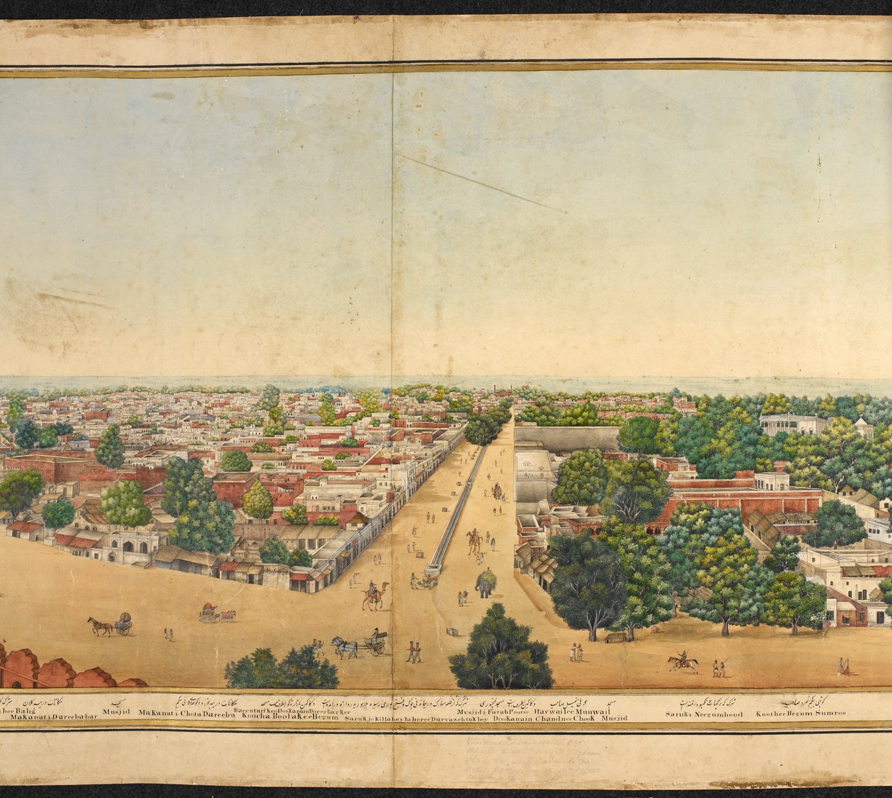 Osio Delhin panoraamasta tekijältä Mazar or Mazhar Ali Khan