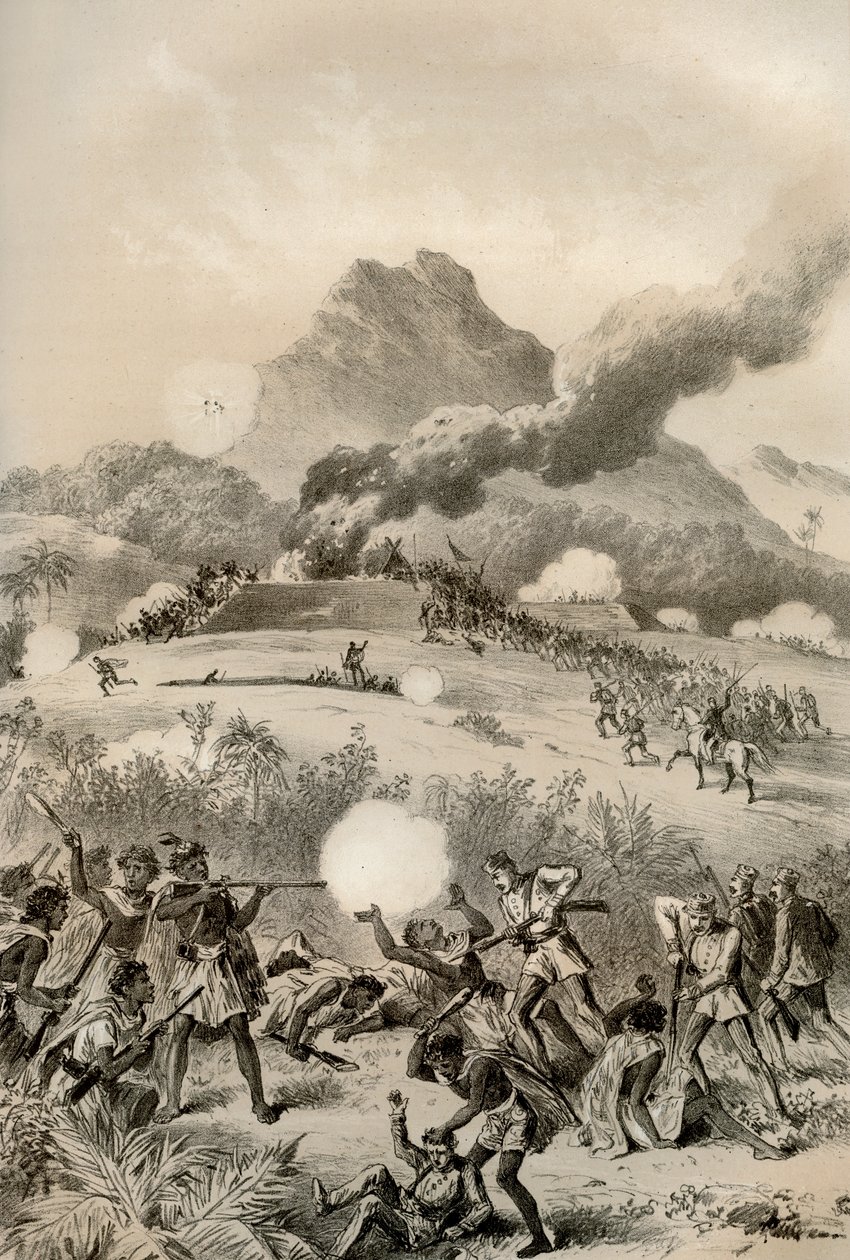Taking a Maori Redoubt, Maori Wars, 1845-1873 1879 tekijältä McFarlane and Erskine