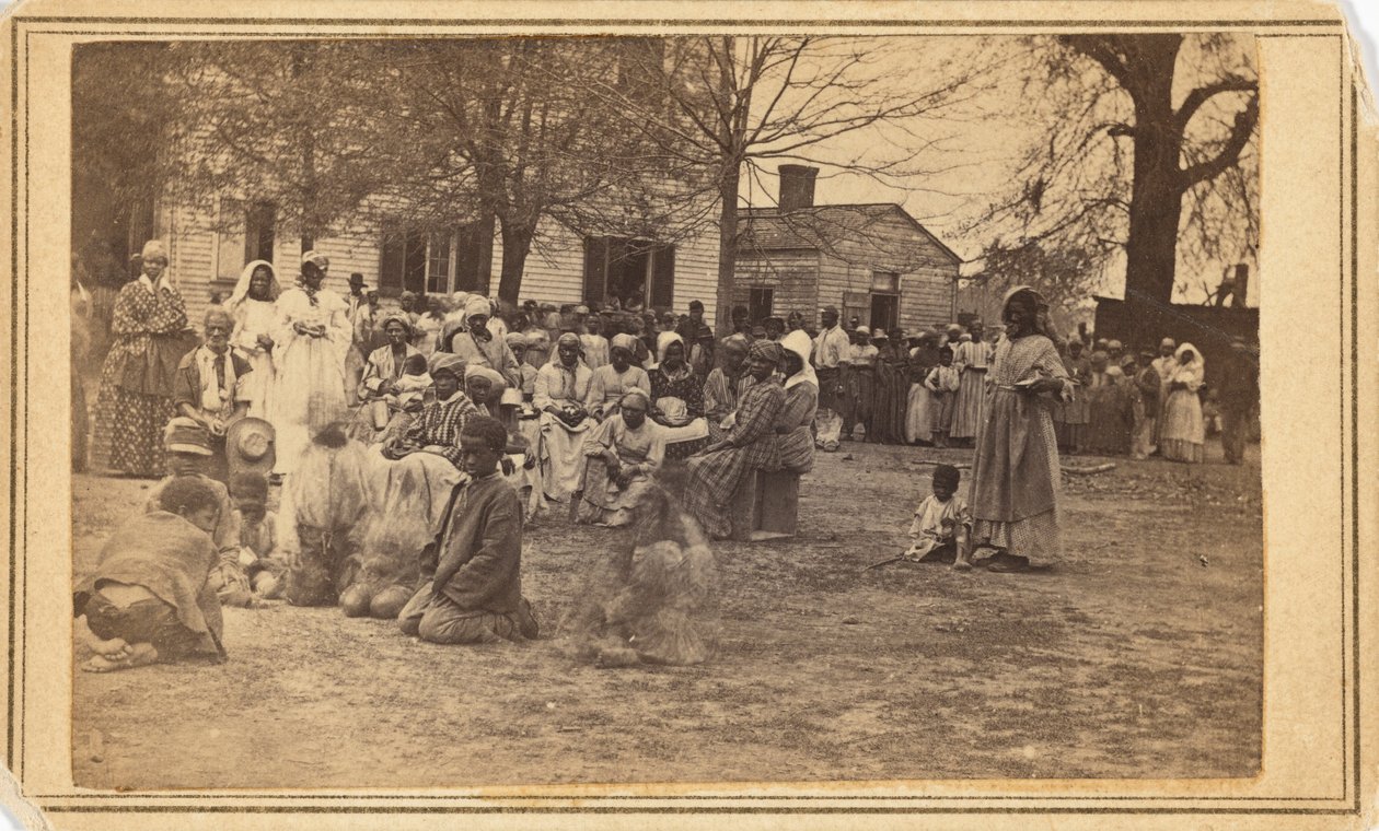 Pakolaisleiri, Bullard Plantation,1864 (kuva) tekijältä McPherson & Oliver