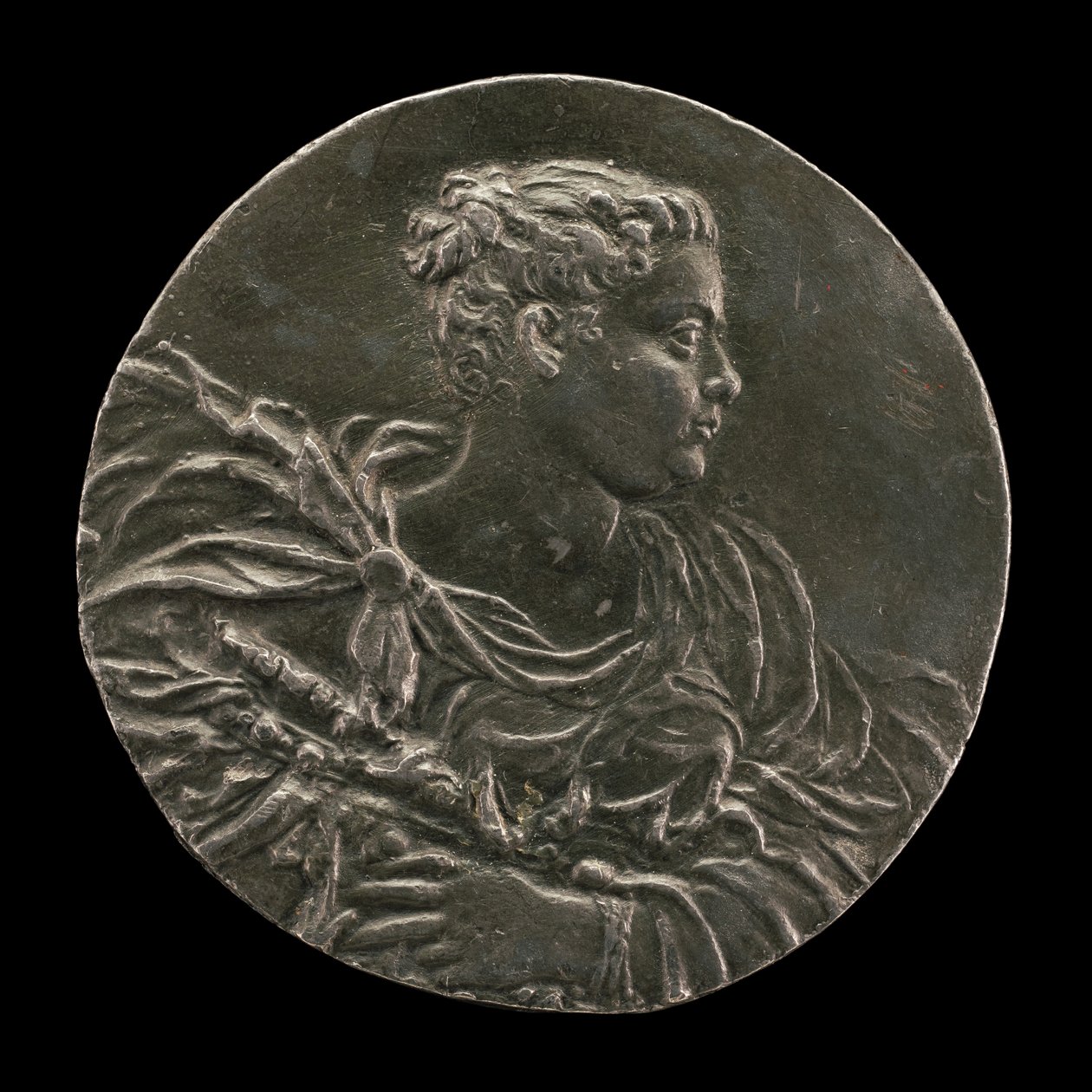 Venetsian nuori nainen puvussa ja vaipassa, n. 1563. tekijältä Medallist A.A.