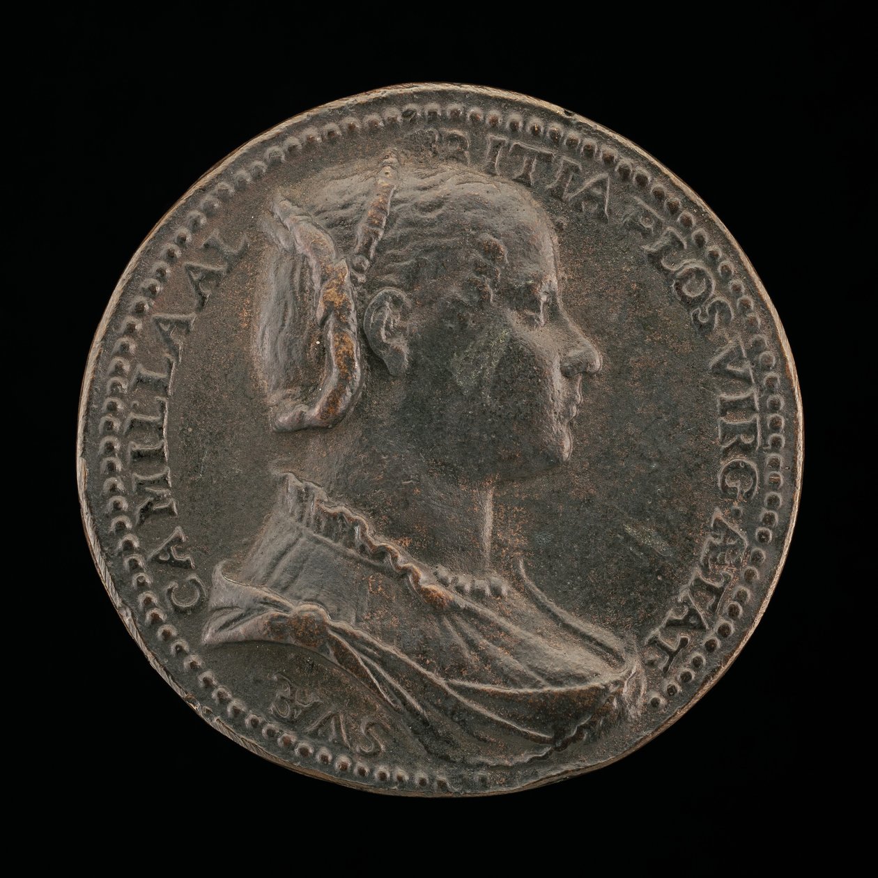 Camilla Albizzi [kääntöpuoli], 1556. tekijältä Medallist R.C.