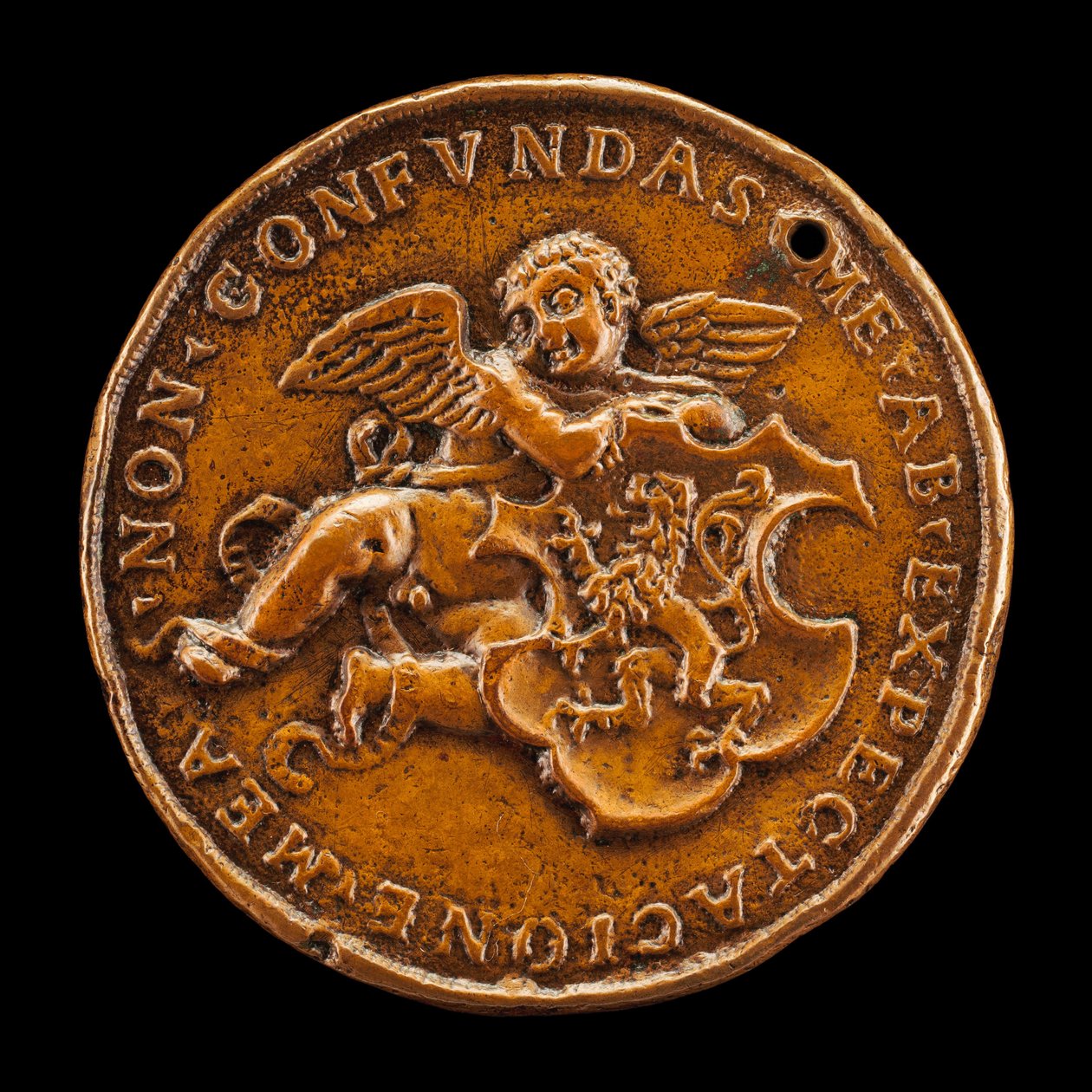 Putto Vitryn käsivarret [käänteinen], 1518. tekijältä Medallist of 1518