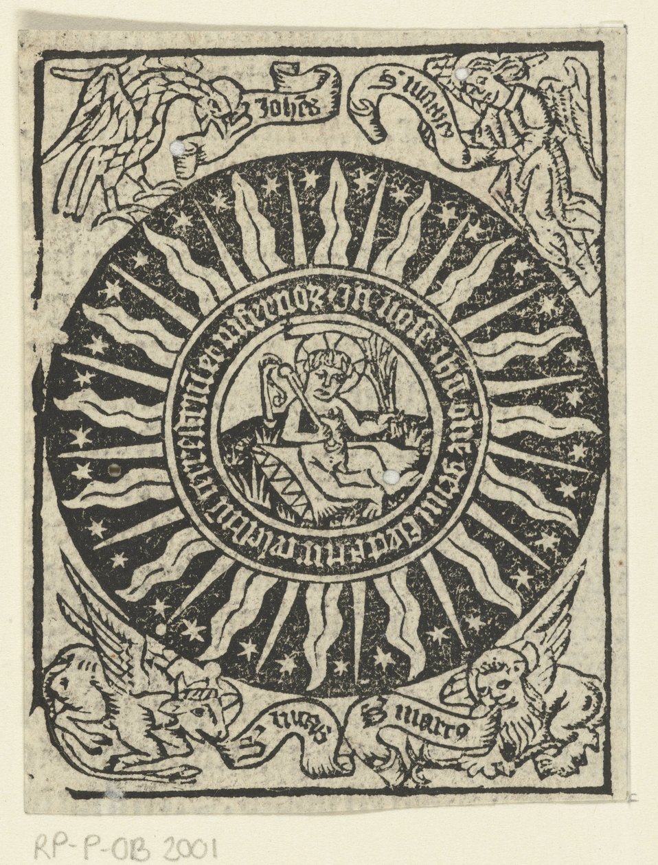 Kristus-lapsi kurittaa itseään. tekijältä Meester van de Delbecq Schreiber Passie (attributed to)
