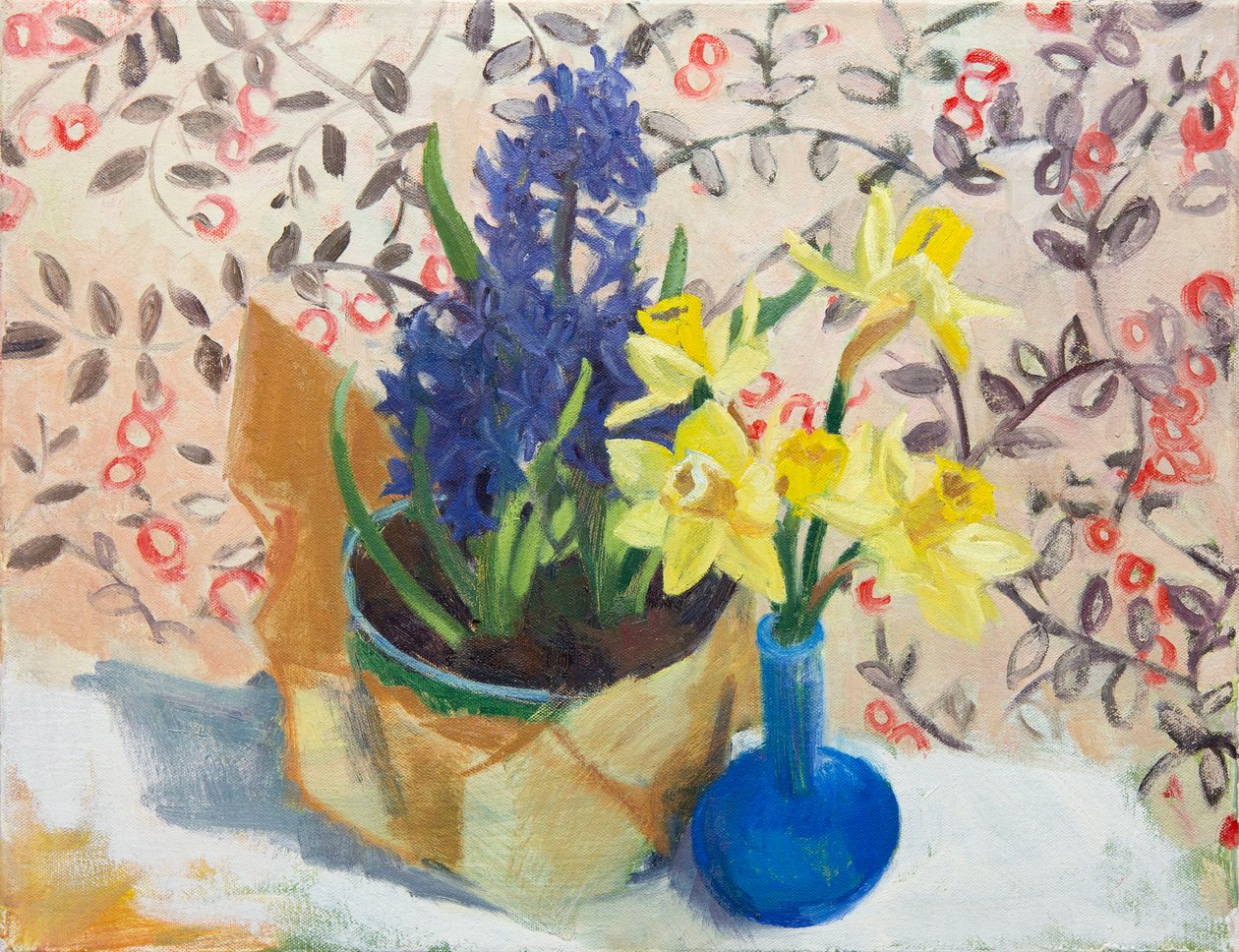 Kevätkukkia (sisällä), 2015 (öljy kankaalle) tekijältä Megan Williamson