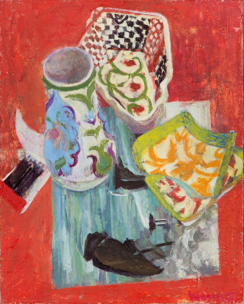 Still Life on Manet Seascape, 2007 (öljy kankaalle) tekijältä Megan Williamson