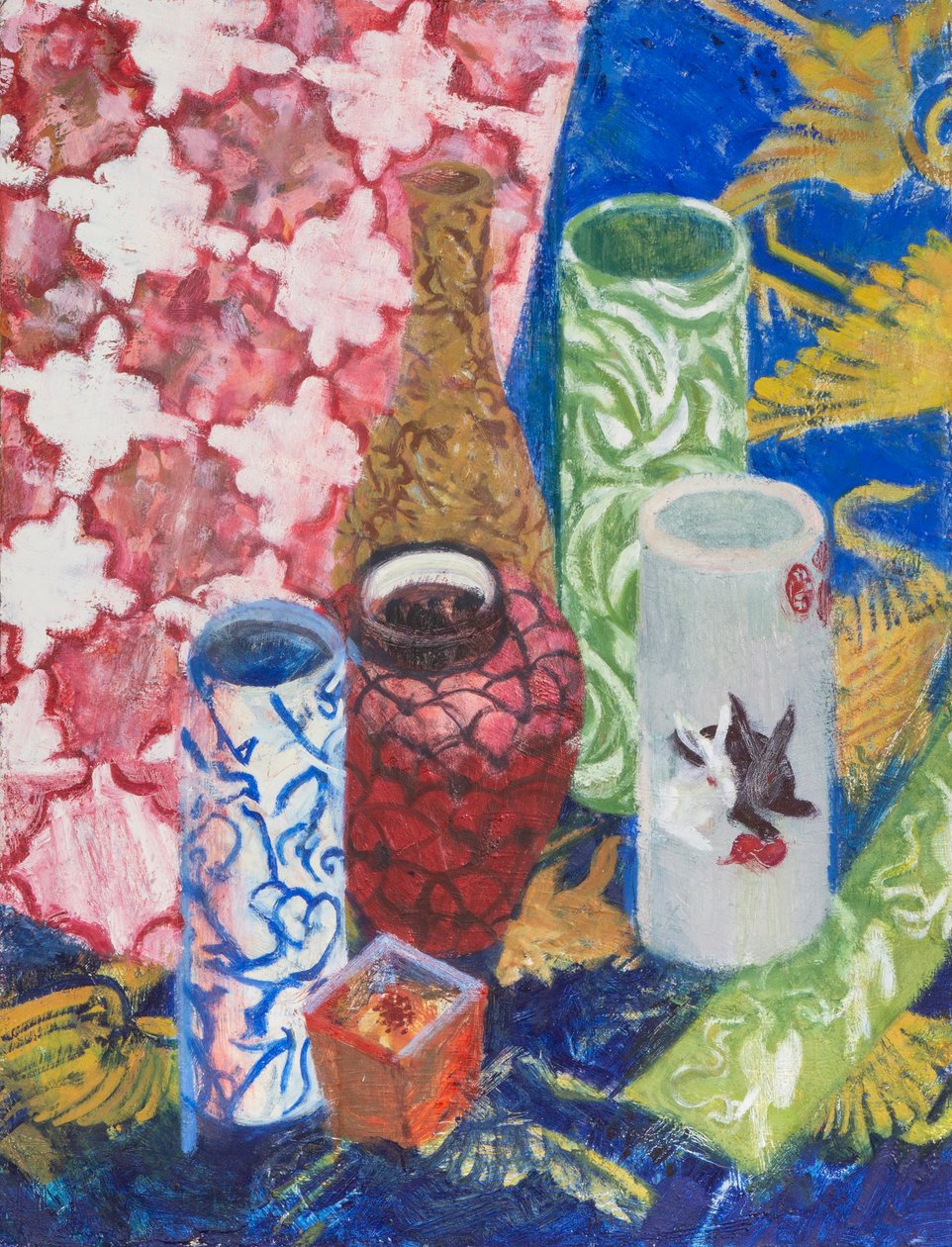 Still Life with Five Vases, 2007 (öljy kankaalle) tekijältä Megan Williamson