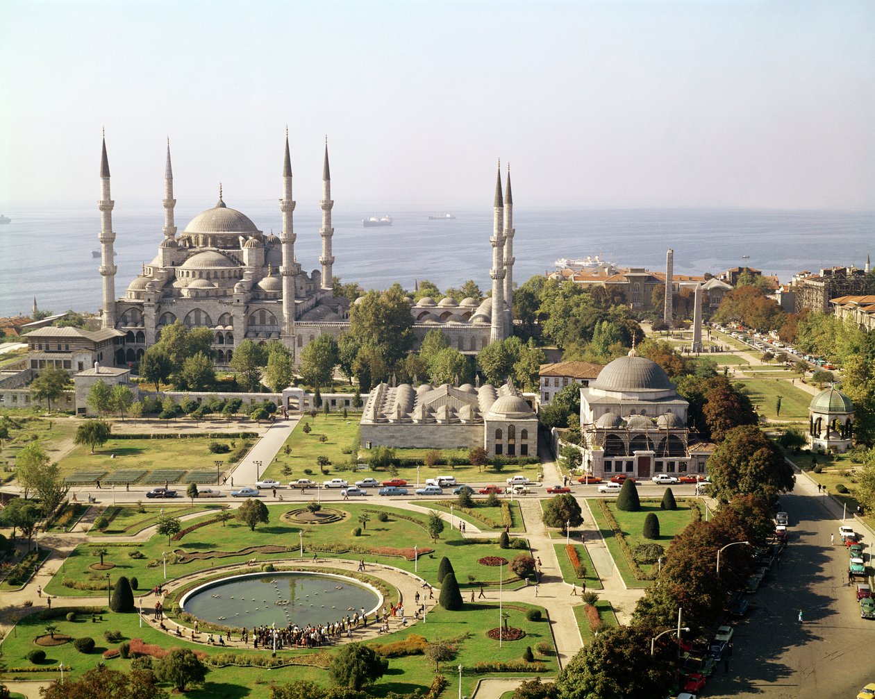 Näkymä sulttaani Ahmet Camii (Sininen moskeija) rakennettu 1609-16 tekijältä Mehmet Aga
