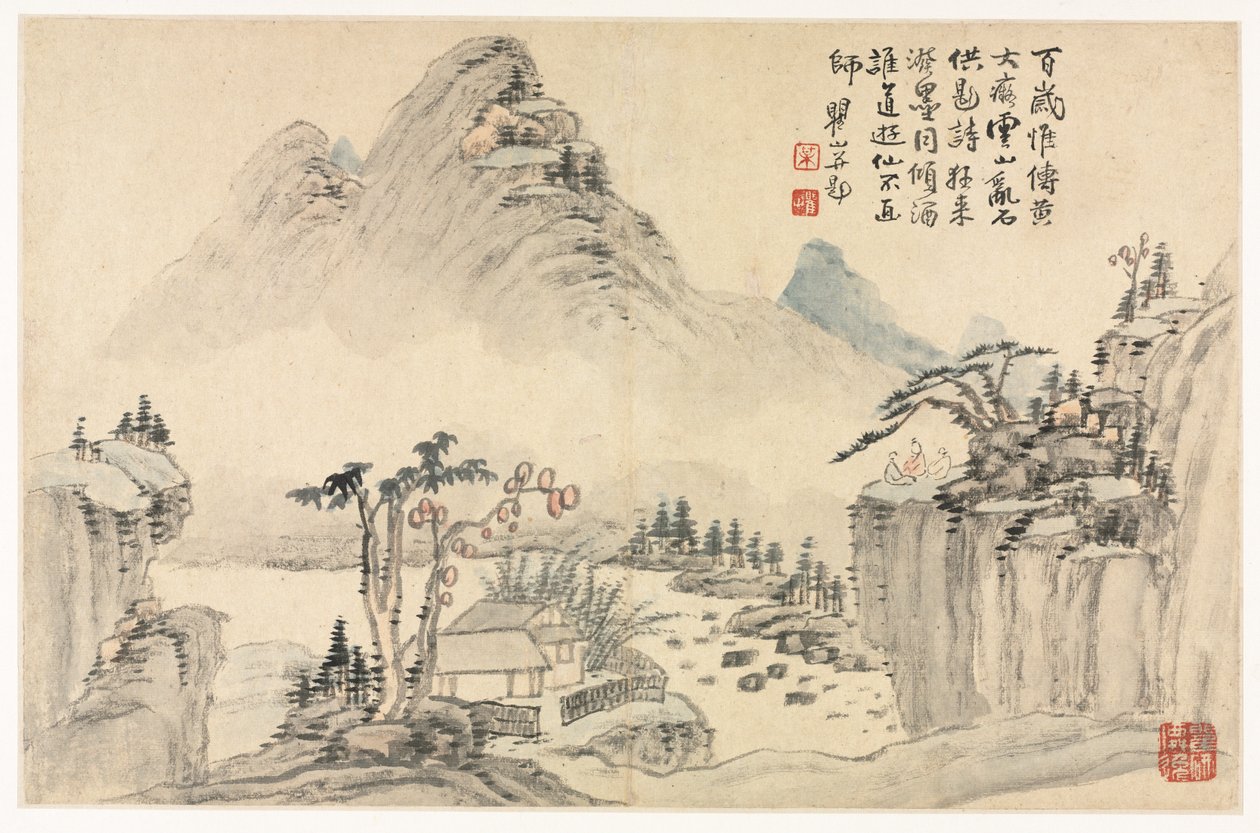 Maisemat eri tyyleinä vanhojen mestareiden mukaan, 1690. tekijältä Mei Qing