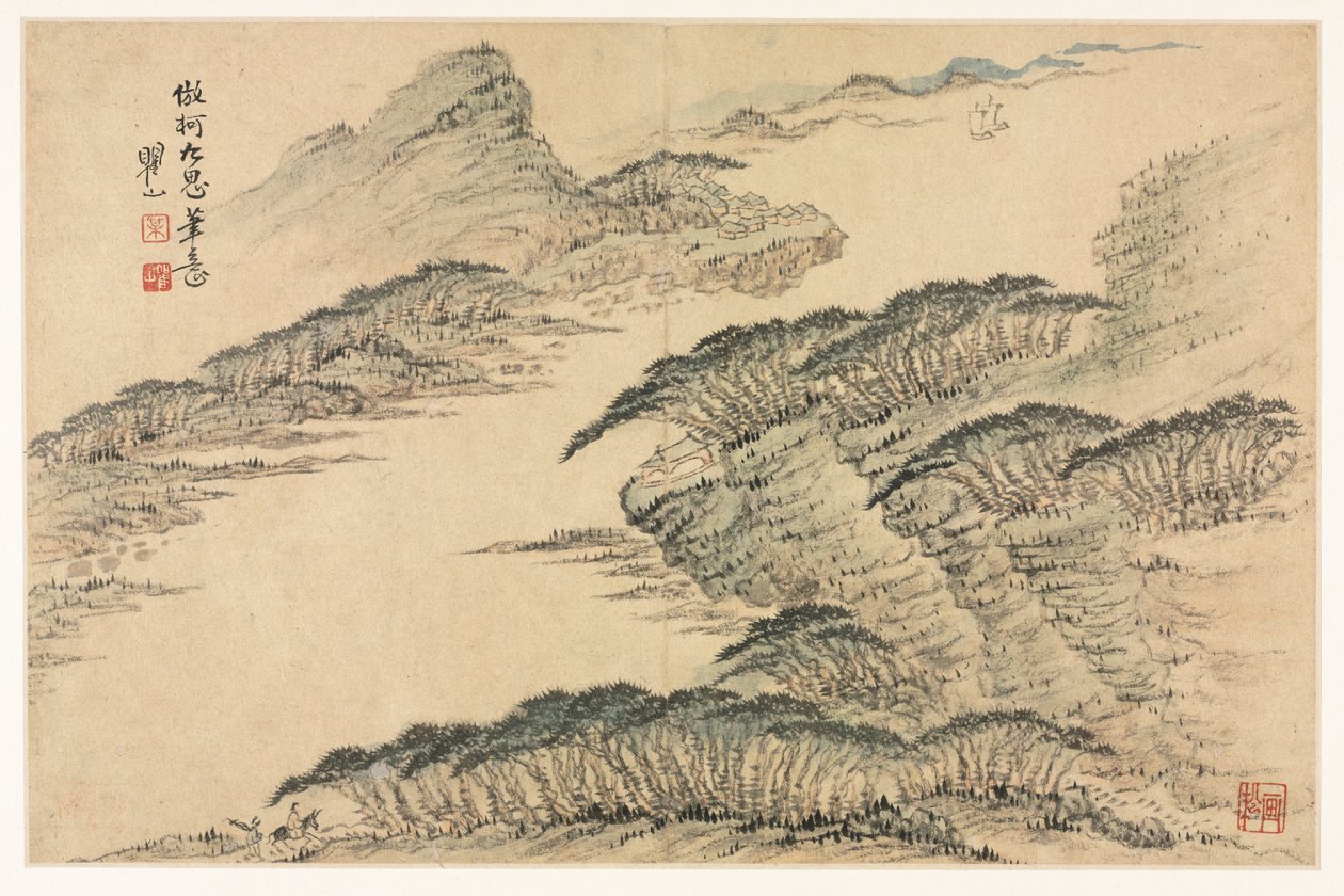 Maisemat eri tyyleinä vanhojen mestareiden mukaan, 1690. tekijältä Mei Qing