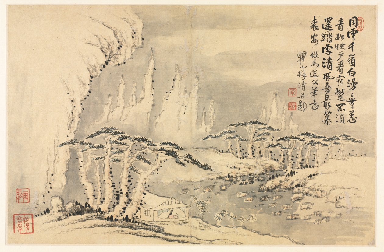 Maisemat eri tyyleinä vanhojen mestareiden mukaan, 1690. tekijältä Mei Qing