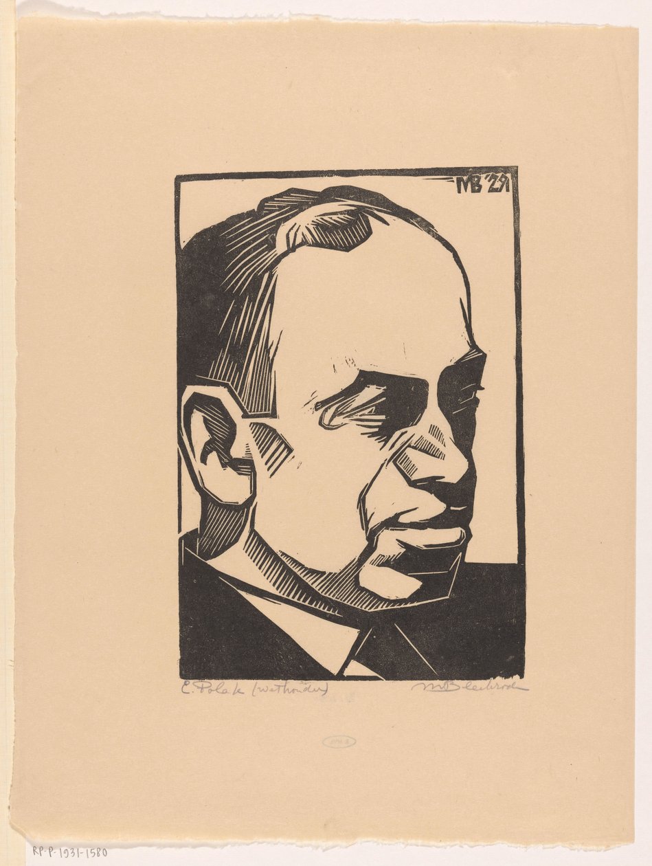 Eliazer Polakin muotokuva tekijältä Meijer Bleekrode (signed by artist)