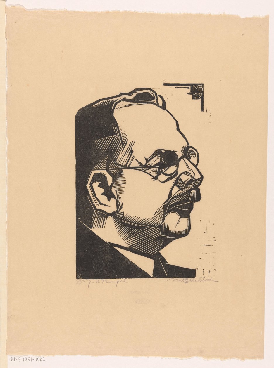 Jan van den Tempelin muotokuva (alkuperäinen nimi esineessä) tekijältä Meijer Bleekrode (signed by artist)