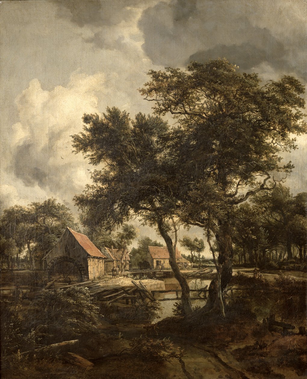 Vesimylly, noin 1660 tekijältä Meindert Hobbema