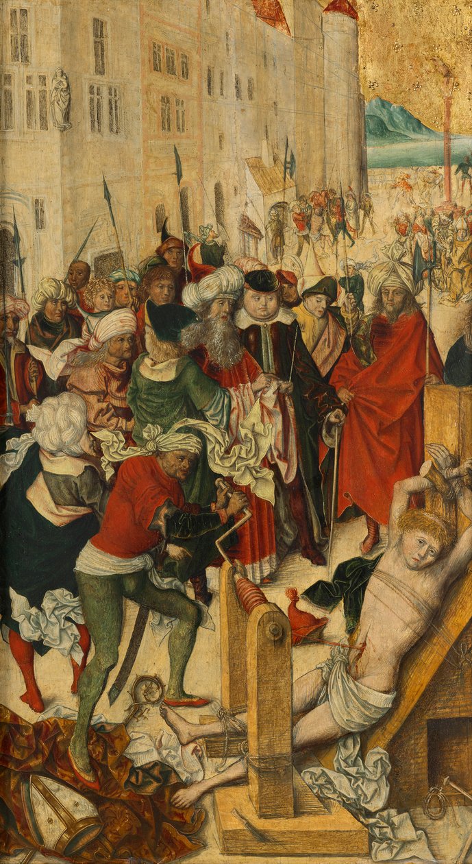 Pyhän marttyyrikuolema Erasmus tekijältä Meister der Heiligenmartyrien