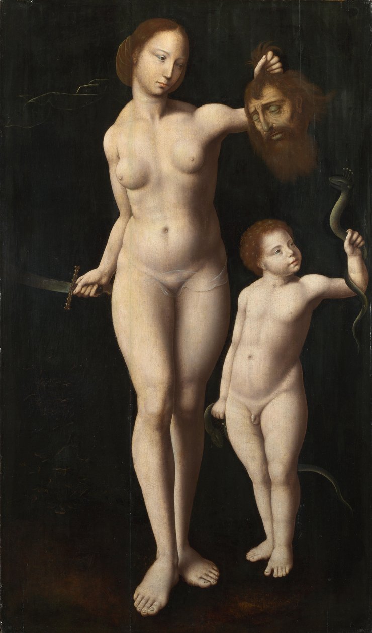 Judith ja Herkules, n. 1525 tekijältä Meister der Mansi Magdalena
