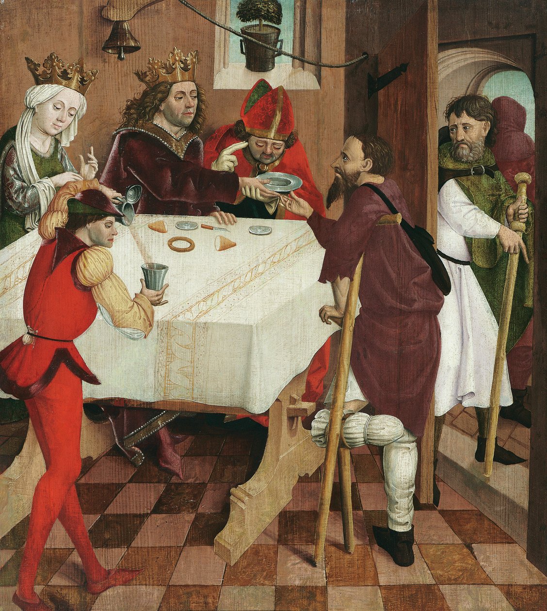 Almulahjoitus St. Oswald tekijältä Meister der Oswaldlegende