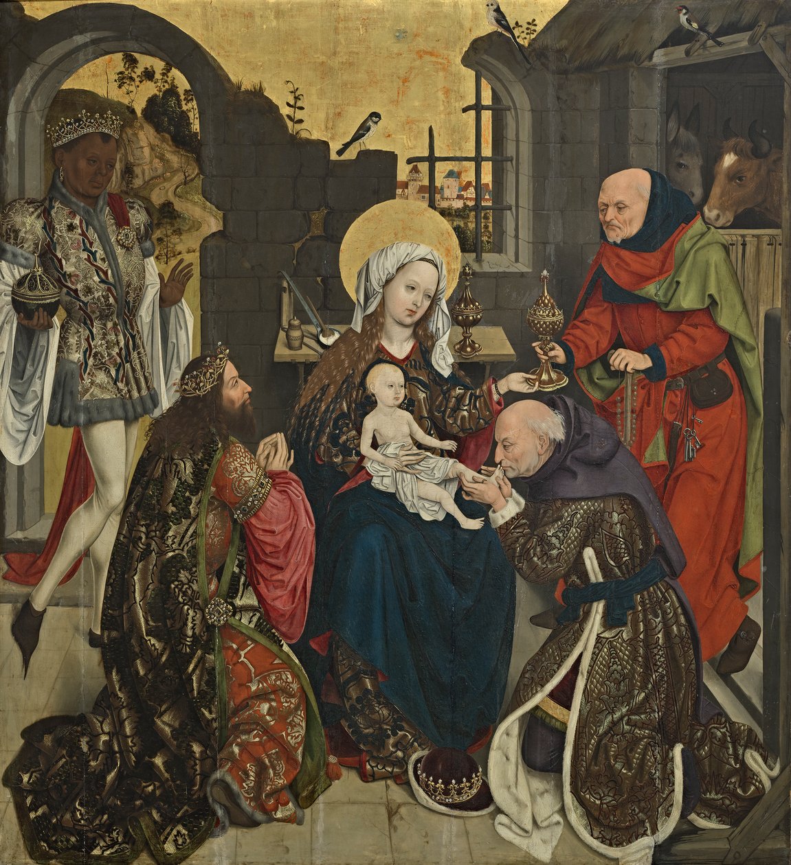 Maagien palvonta tekijältä Meister des Schottenaltars