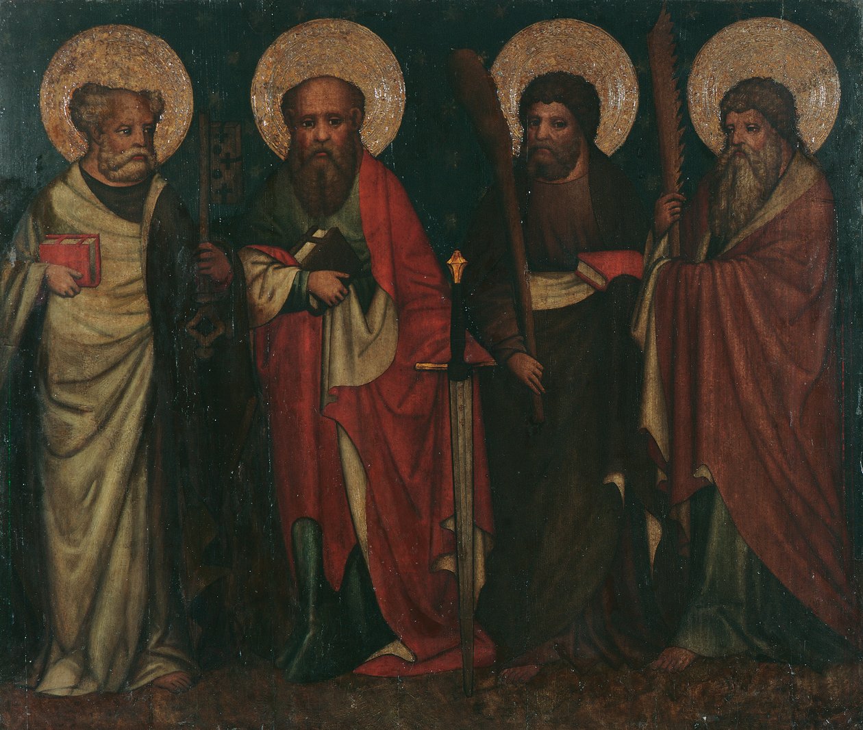 Apostolit Pietari, Paavali, Jaakob vanhin J ja Simon tekijältä Meister von Laufen
