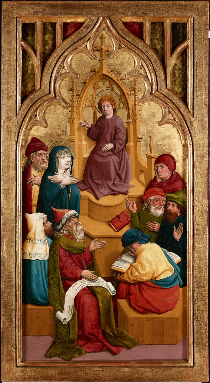 12-vuotias Jeesus temppelissä tekijältä Meister von Schloss Lichtenstein