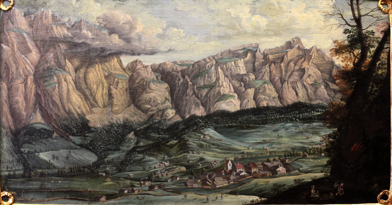 Panoraamanäkymät Leukerbadiin tekijältä Melchior Füssli