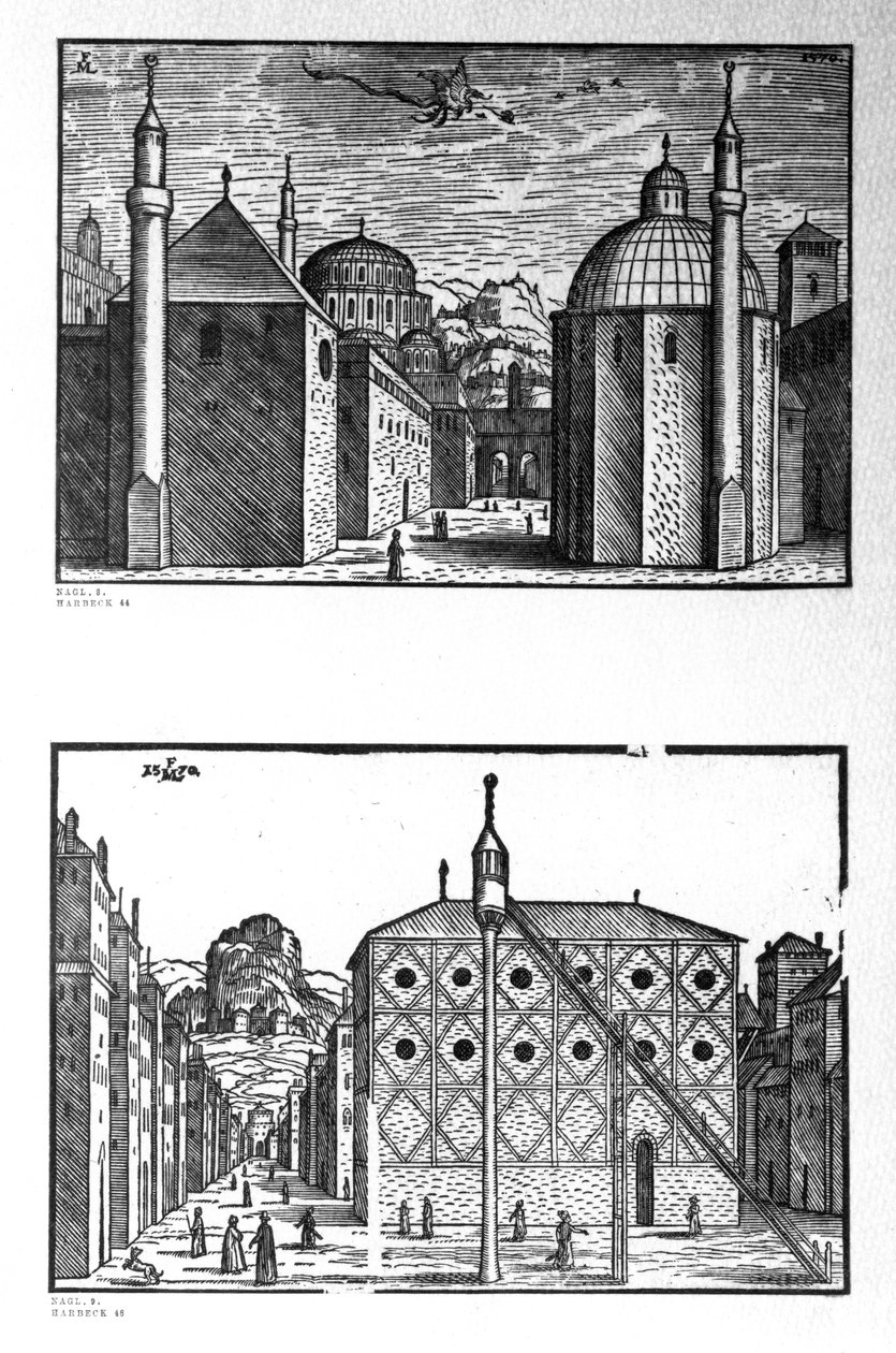 Konstantinopolin kadut ja moskeijat, 1570 tekijältä Melchior Lorck
