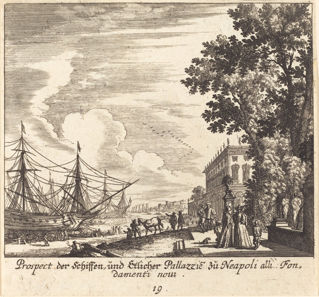 Shipps, Fundamenti Novi, Napoli tekijältä Melchior Küsel after Johann Wilhelm Baur