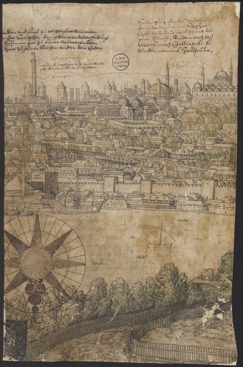 Konstantinopolin näkymä, arkki 12, Melchior Lorck, 1559 tekijältä Melchior Lorck