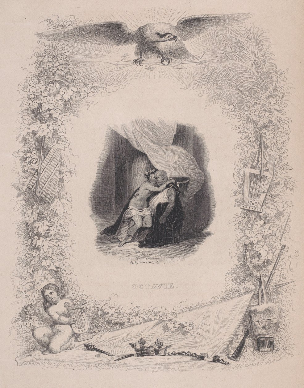 Octavie, The Songs of Béranger, 1829. tekijältä Melchior Peronard