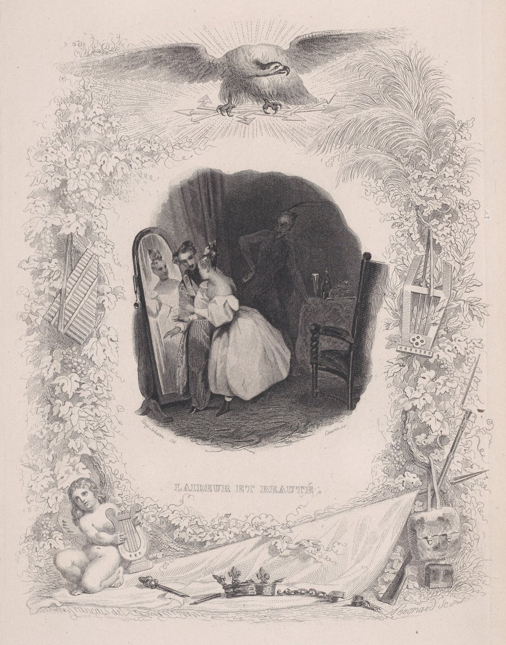 Ruma ja kauneus, Bérangerin lauluista, 1829. tekijältä Melchior Peronard