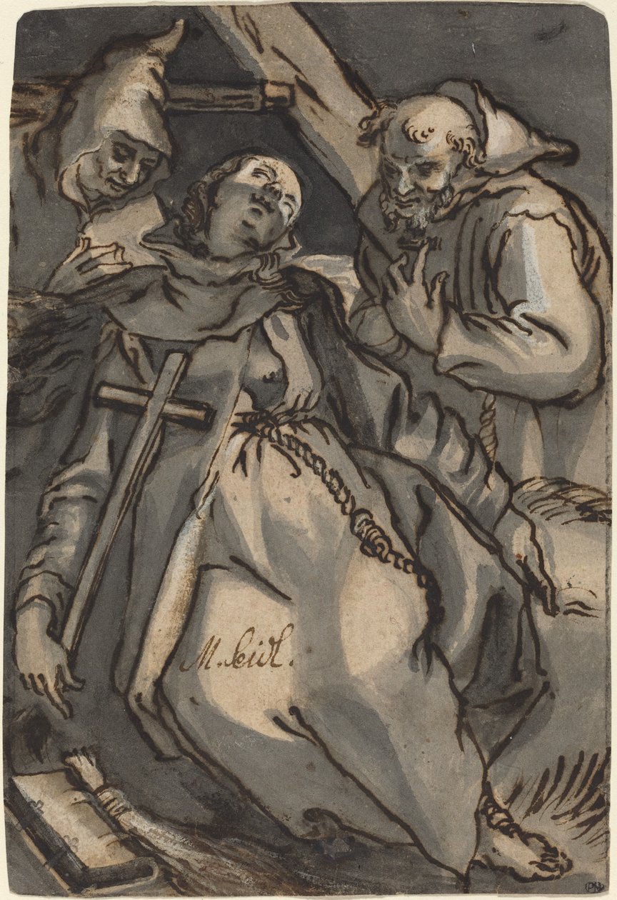 Pyhä Euphrosyne tekijältä Melchior Steidl after Abraham Bloemaert