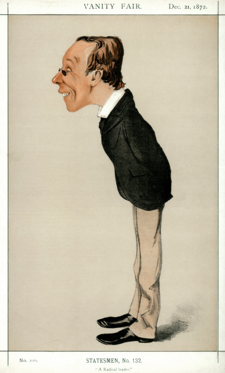 Radikaalijohtaja, Henry Fawcett kansanedustaja, brittiläinen poliitikko ja taloustieteilijä, 1872. tekijältä Melchiorre Delfico