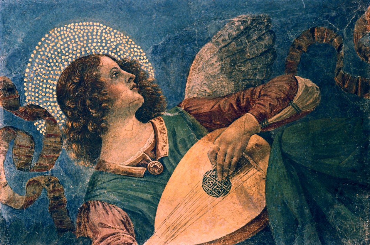 Enkeli soittamassa luuttua, 1400-luku tekijältä Melozzo da Forli