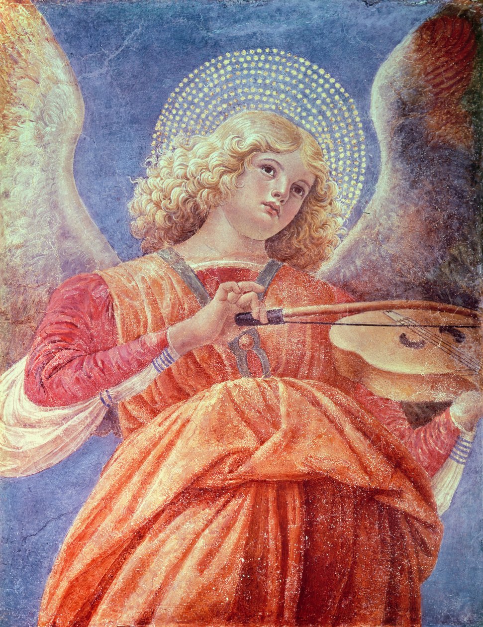 Musikaalinen enkeli viulun kanssa (fresko) tekijältä Melozzo da Forli