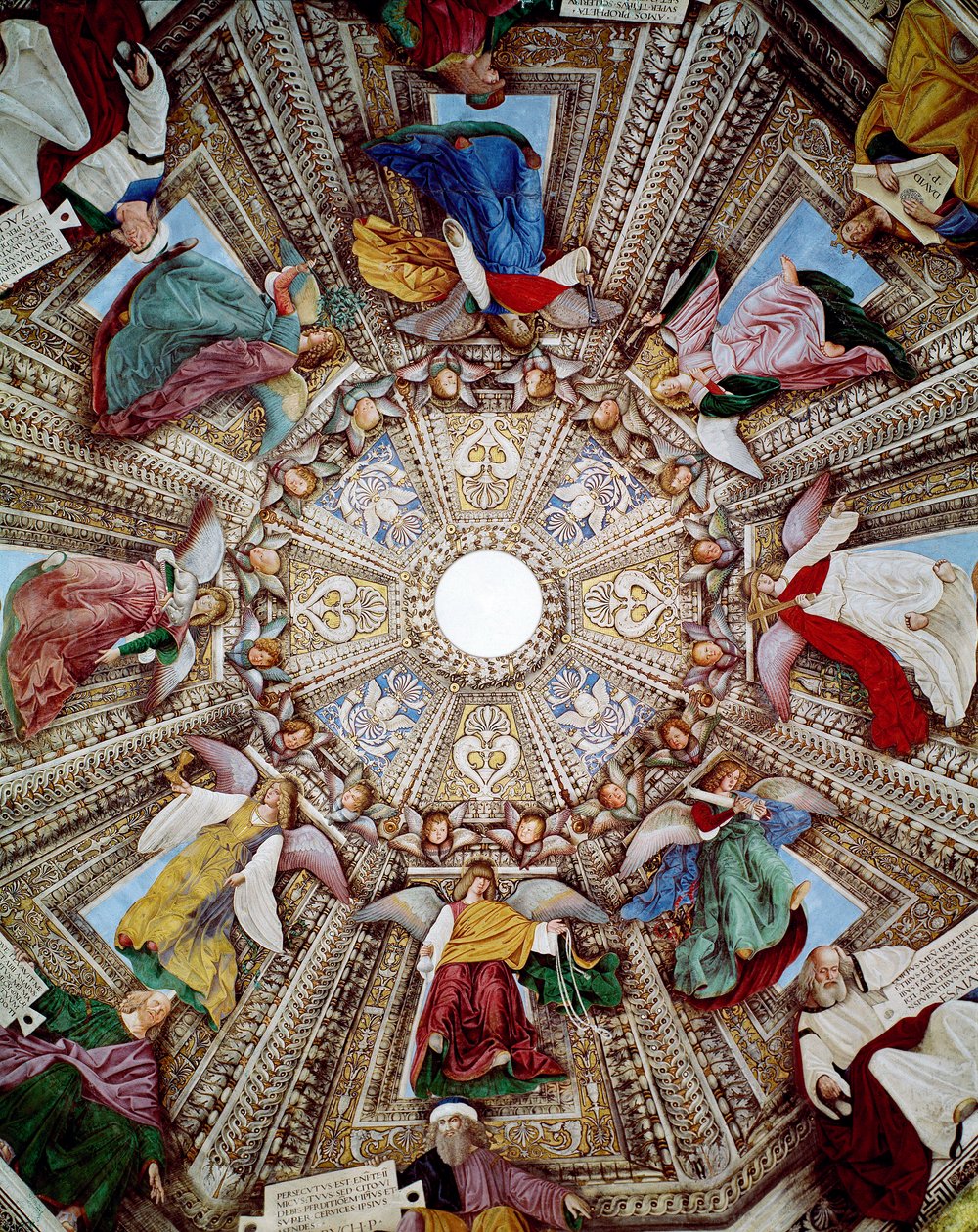 Melozzo da Forlin (Melozzo degli Ambrosi) (1438-1494) Profeettojen ja enkelien esitykset Freskon Pyhän Markuksen (Marco) kupoli, Santa Casan pyhäkkö, Loreto tekijältä Melozzo da Forli