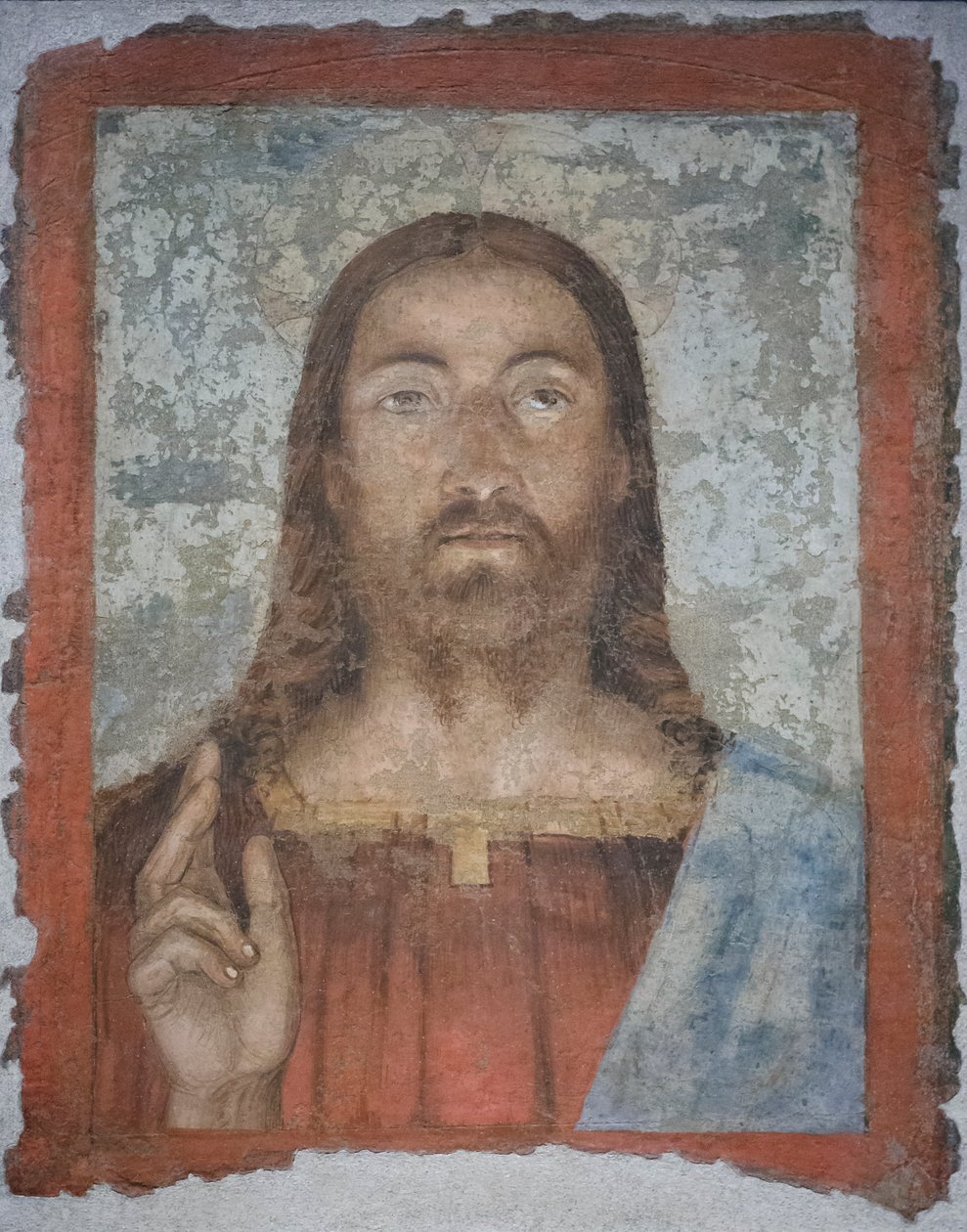 Salvator mundi, noin 1476-80 (irrallinen fresko). tekijältä Melozzo da Forli