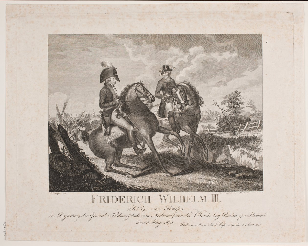 Frederik Wilhelm II Preussista ja marsalkka Möllendorf tekijältä Meno Haas