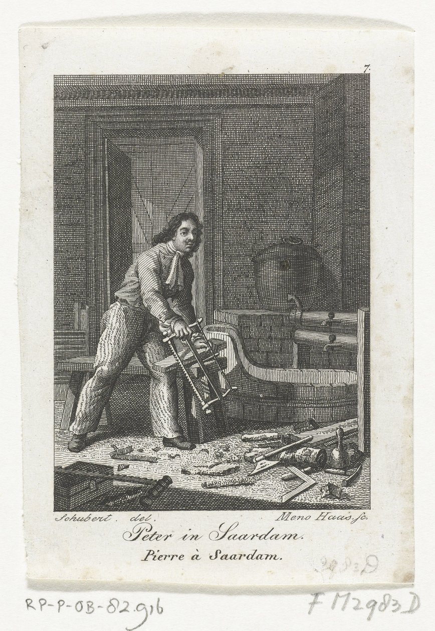 Pietari Suuri Zaandamissa, 1697 tekijältä Meno Haas