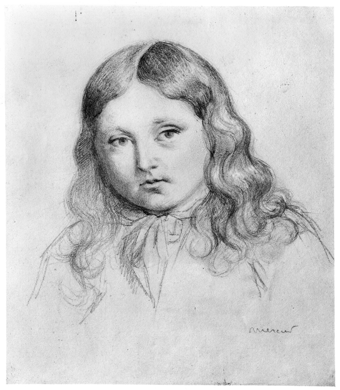 Solange Sandin muotokuva (s. 1828) tekijältä Mercier